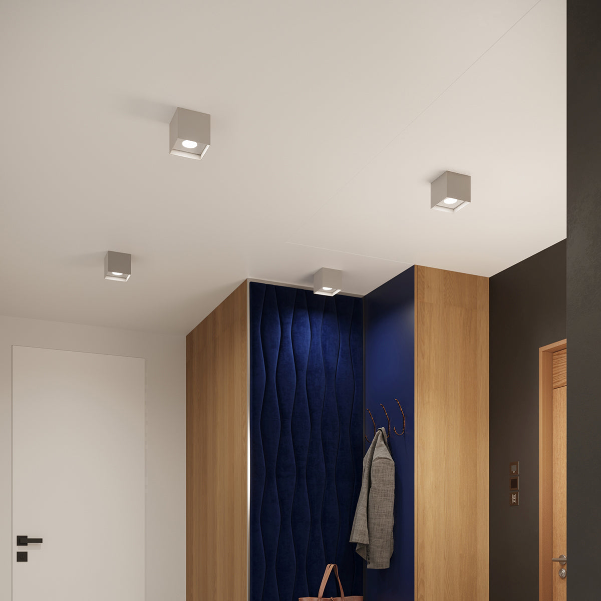 Candelaria - Lámpara de Techo - 1-Light - Gris Aluminio - GU10 - IP20 - Bombilla no incluida - 10 cm