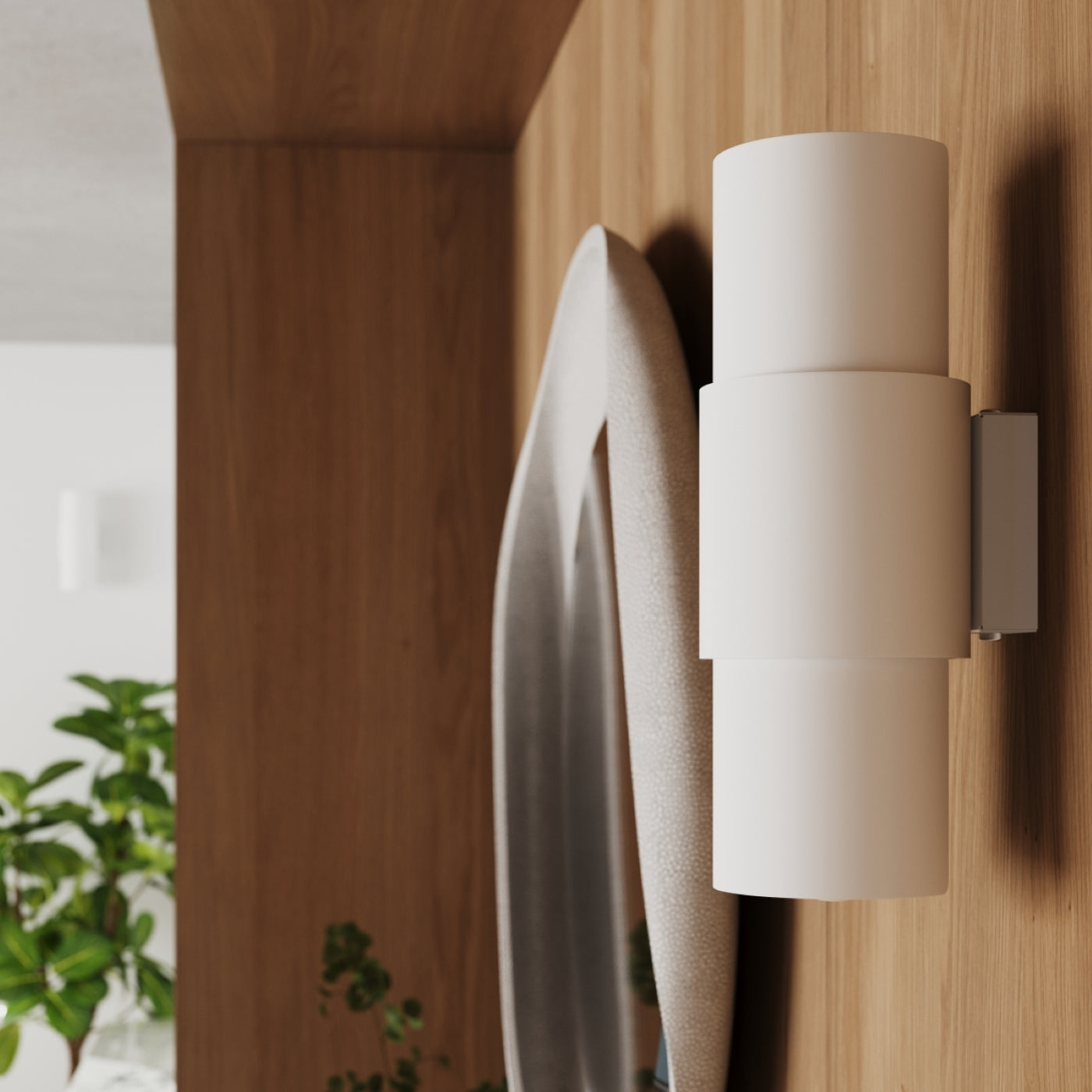 Luzara - Aplique de Pared - 1-Light Blanco Acero - E27 - IP20 - Sin Bombilla - 10 x 10 x 21 cm