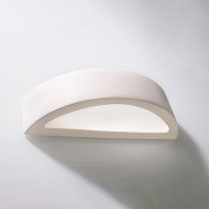 Atena - Aplique de Cerámica - Blanco - 1-Luz LED - Cerámica y Cristal - IP20 - E27 - 40,5 x 14,5 x 10 cm