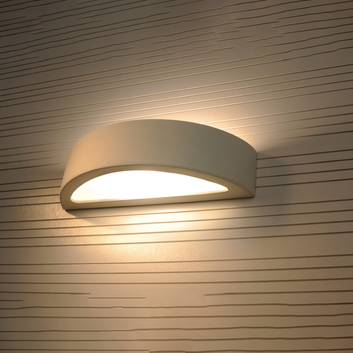 Atena - Aplique de Cerámica - Blanco - 1-Luz LED - Cerámica y Cristal - IP20 - E27 - 40,5 x 14,5 x 10 cm
