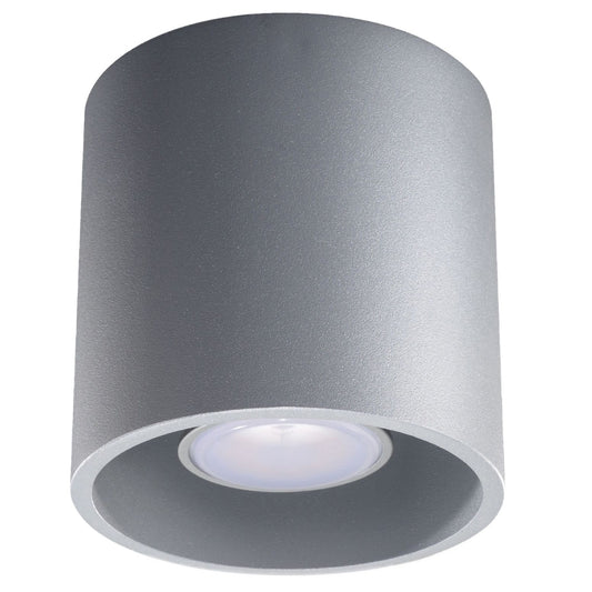 Luzara - Lámpara De Techo Orbis - 1-Light - Gris - Aluminio - IP20 - GU10 - Ø10 cm