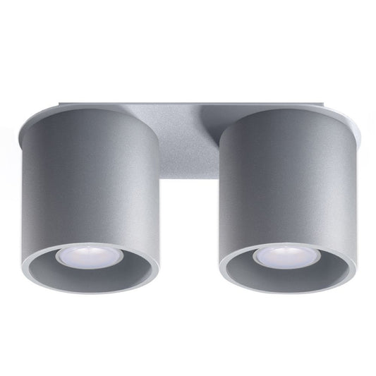 Luzara - Ceiling Light - 2-Light - Gris - Aluminio - GU10 - IP20 - 26 x 10 x 12 cm