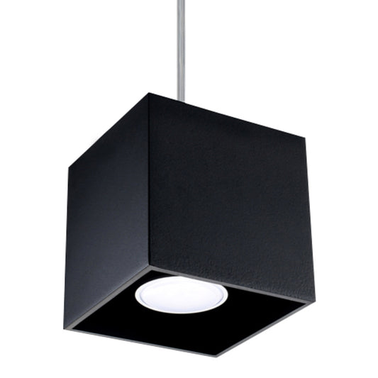 Luzara - Pendant Light - 1-Light - Negro - Aluminio - GU10 LED - 230V - IP20 - Bombilla No Incluida - Quad