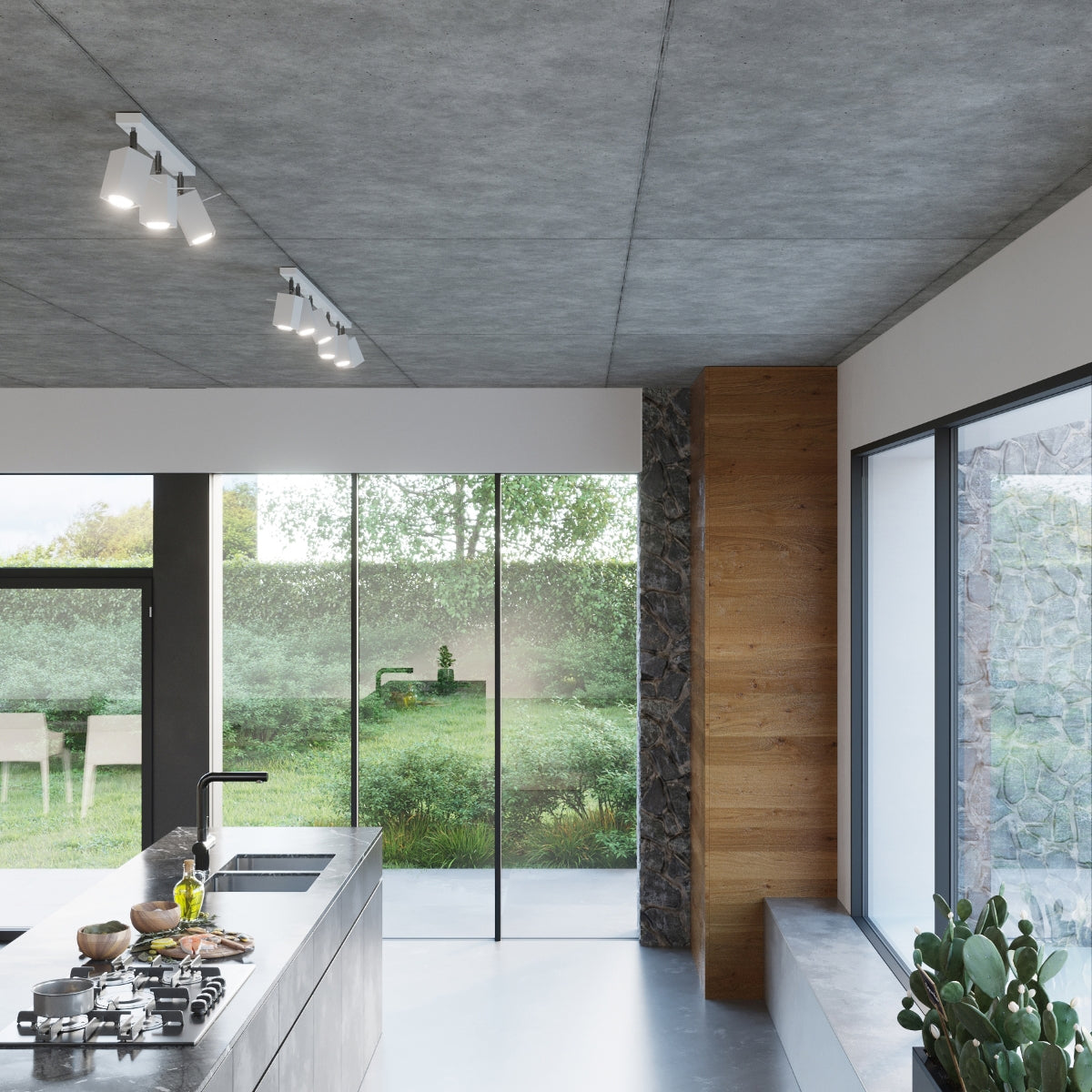 Luzara - Lámpara de Techo Mérida - 4-Light - Blanco - Acero - GU10 - LED - IP20