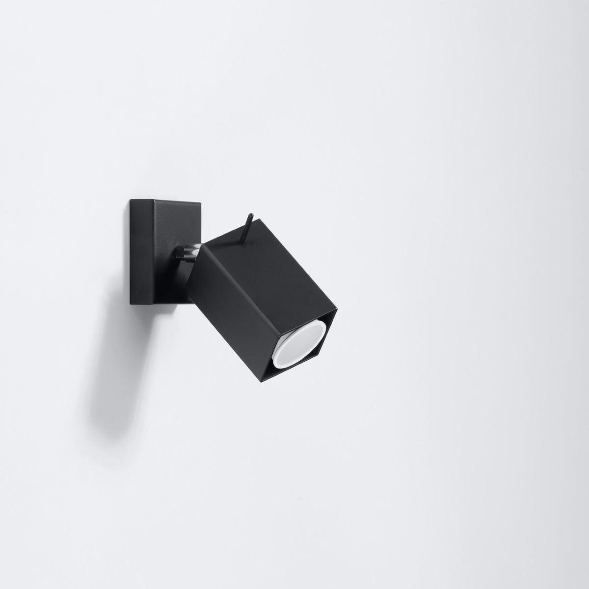 Luzara - Aplique de Pared - 1-Light Negro Acero Moderno - GU10 - IP20 - 8/16/8 cm