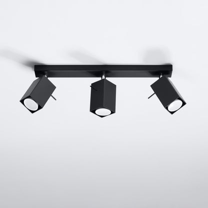 Luzara - Ceiling Light - 3-Light - Black - Steel Modern - GU10 - IP20 - Merida