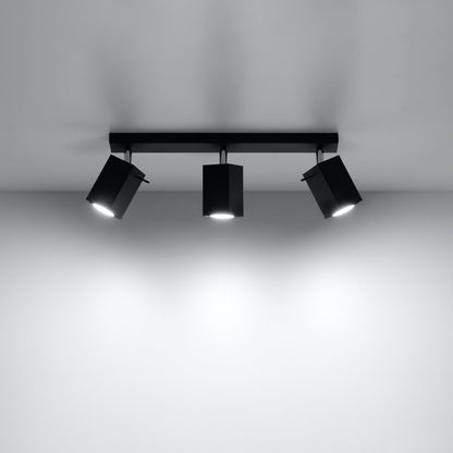 Luzara - Ceiling Light - 3-Light - Black - Steel Modern - GU10 - IP20 - Merida