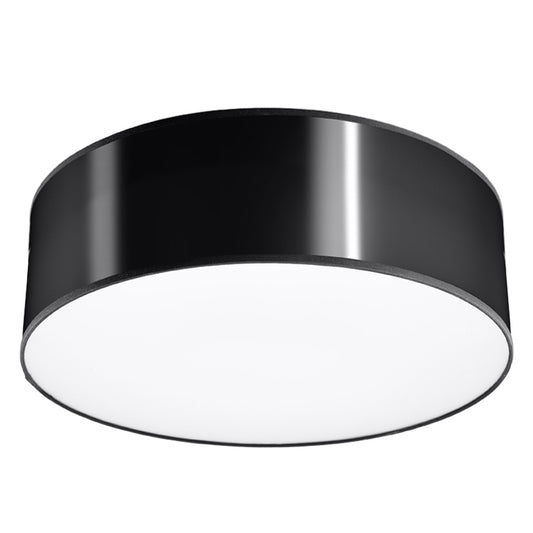 Luzara - Ceiling Light - Black - 1-Light E27 - IP20 - PVC Finish - Ø25 cm - Round - Modern Minimalist