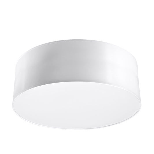 Luzara - Lámpara de Techo Redonda - 1-Luz - Blanca - PVC - E27 - IP20 - 25 cm diámetro - Arena