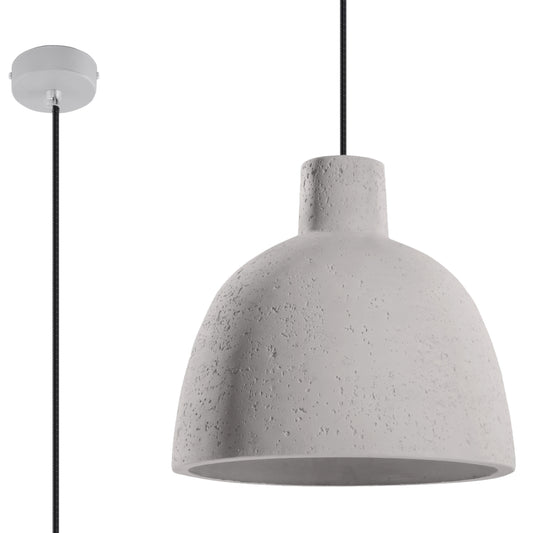Damaso - Pendant Light - 1-Light - Grey Concrete - E27 LED - IP20 - Ø28 cm - Industrial Modern Ceiling Lamp