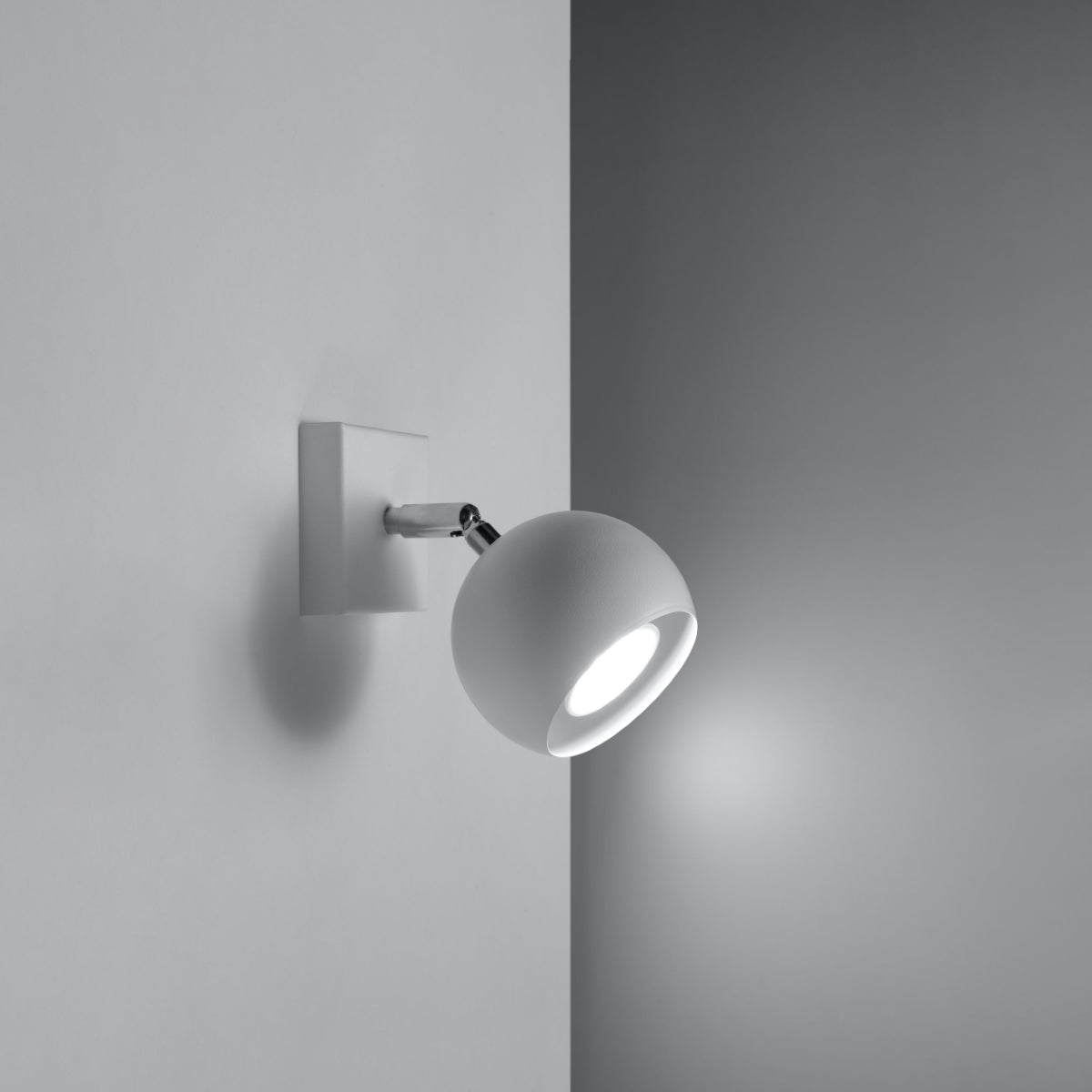Luzara - Aplique de Pared - 1-Light - Blanco - Acero - GU10 - IP20 - 230V - 10 x 16 x 10 cm