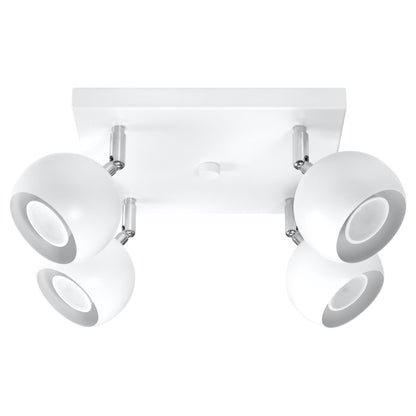 Luzara - Ceiling Light - White 4-Light GU10 - Steel Modern Design - IP20 - 25 x 25 x 16 cm