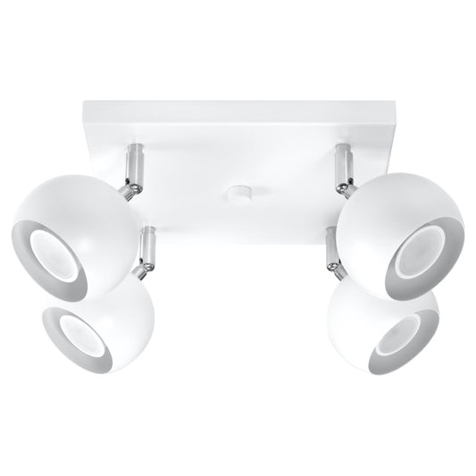 Luzara - Ceiling Light - White 4-Light GU10 - Steel Modern Design - IP20 - 25 x 25 x 16 cm