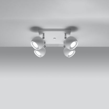 Luzara - Ceiling Light - White 4-Light GU10 - Steel Modern Design - IP20 - 25 x 25 x 16 cm