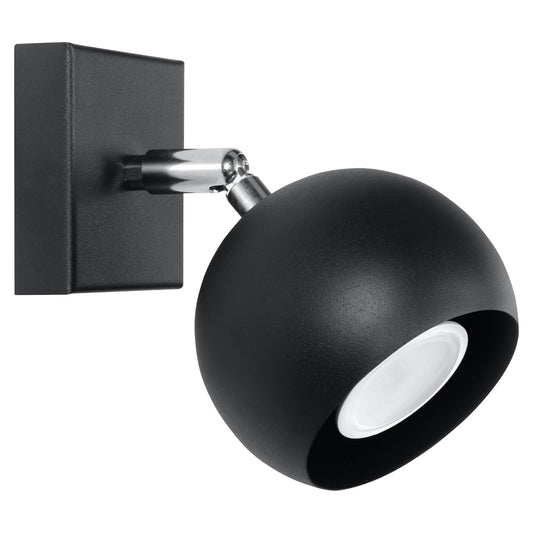 Luzara - Aplique de Pared - 1-Light - Negro - Acero - GU10 - IP20 - 10W LED - Dimensiones 10 x 16 x 10 cm