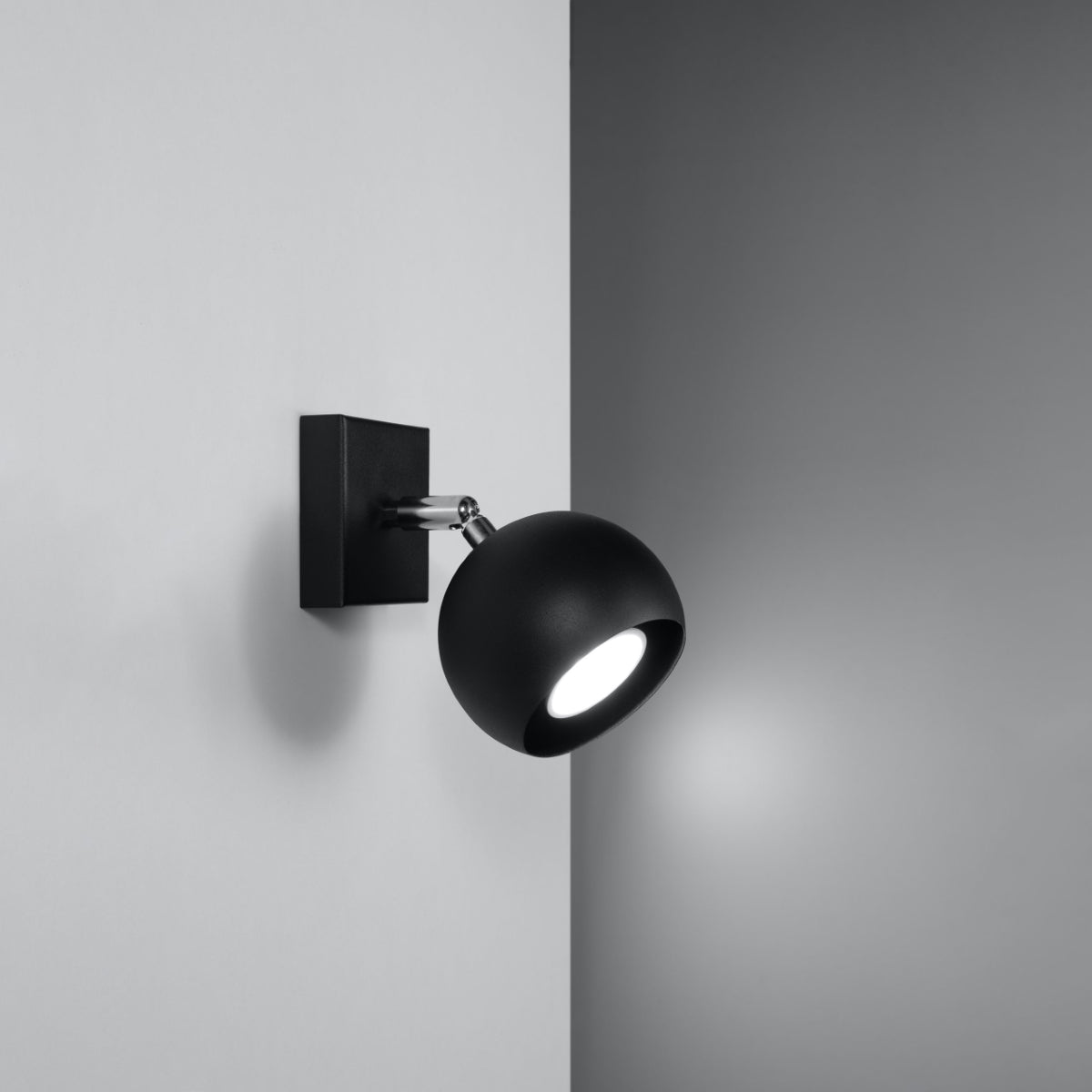 Luzara - Aplique de Pared - 1-Light - Negro - Acero - GU10 - IP20 - 10W LED - Dimensiones 10 x 16 x 10 cm
