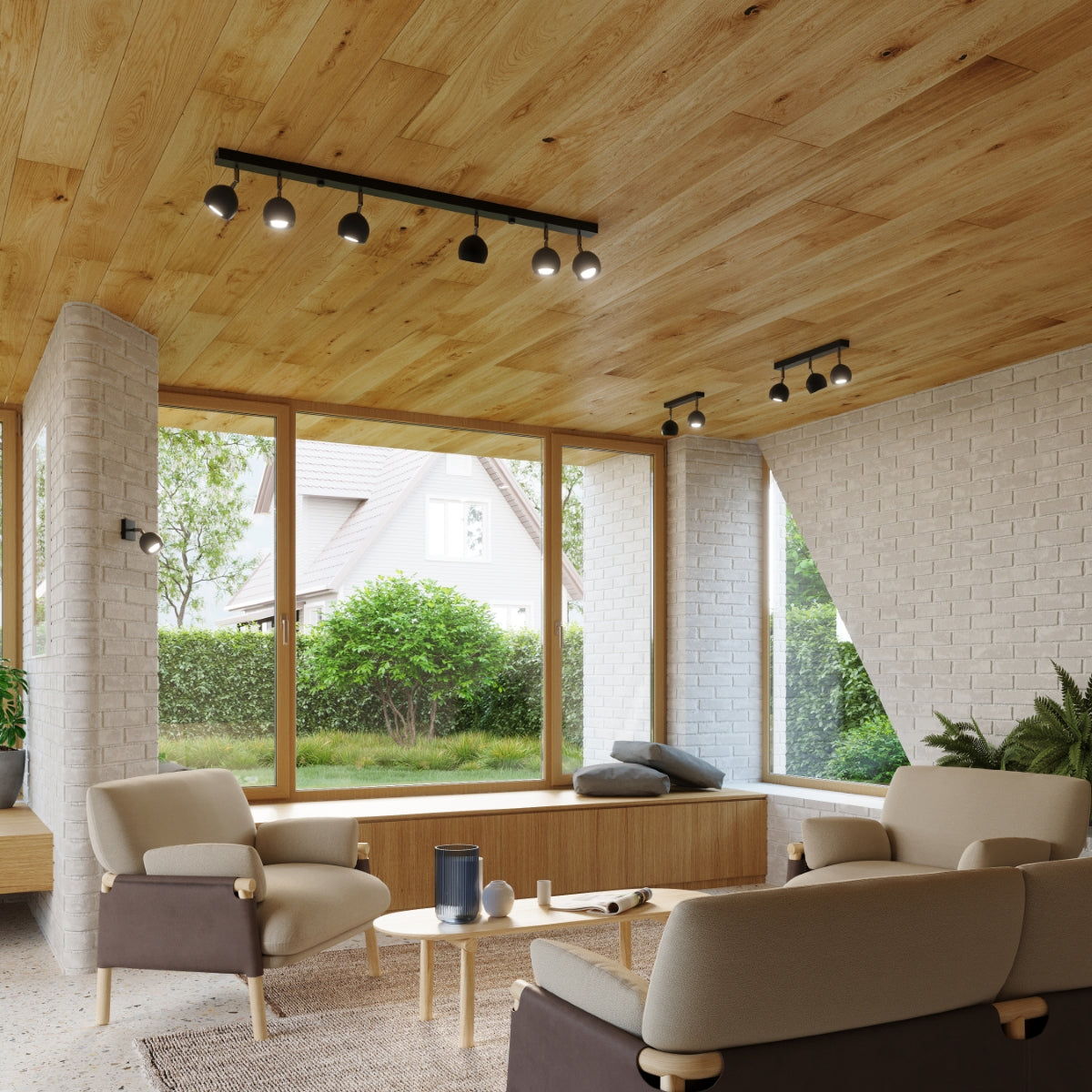 Oculare - Lámpara de Techo - 2-Light - Negro - Acero - GU10 - IP20 - 30 x 10 x 16 cm