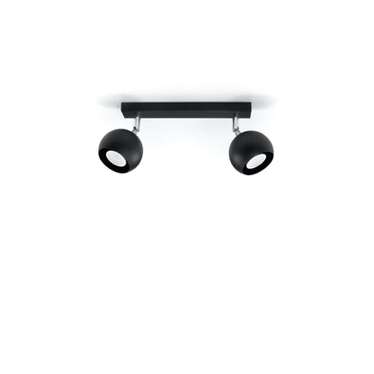 Oculare - Lámpara de Techo - 2-Light - Negro - Acero - GU10 - IP20 - 30 x 10 x 16 cm
