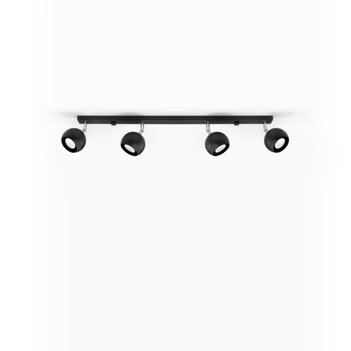 Luzara - Lámpara de Techo - 4-Light - Negra - Acero - GU10 - IP20 - 80 x 10 x 16 cm