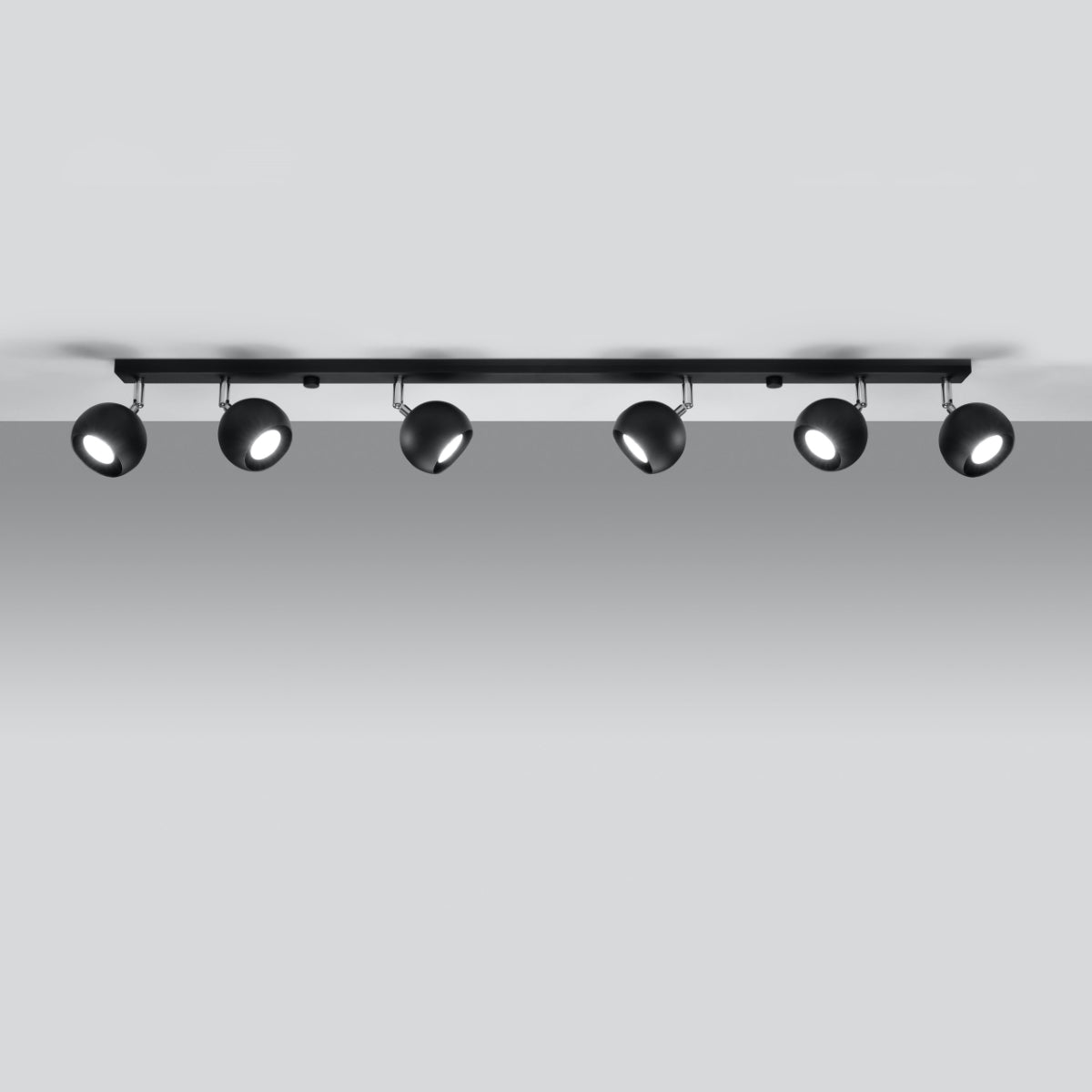 Oculare - Ceiling Light - 6-Light - Negro - Acero - GU10 - Bombillas No Incluidas - 118 cm