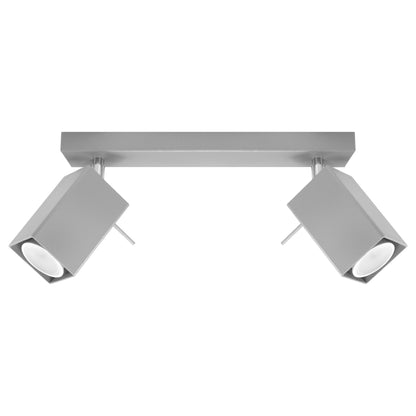 Lámpara de Techo Mérida 2 Gris - 2-Light - Gris Moderno - Acero - IP20 - 30 x 6 x 16 cm