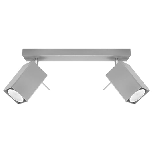 Lámpara de Techo Mérida 2 Gris - 2-Light - Gris Moderno - Acero - IP20 - 30 x 6 x 16 cm