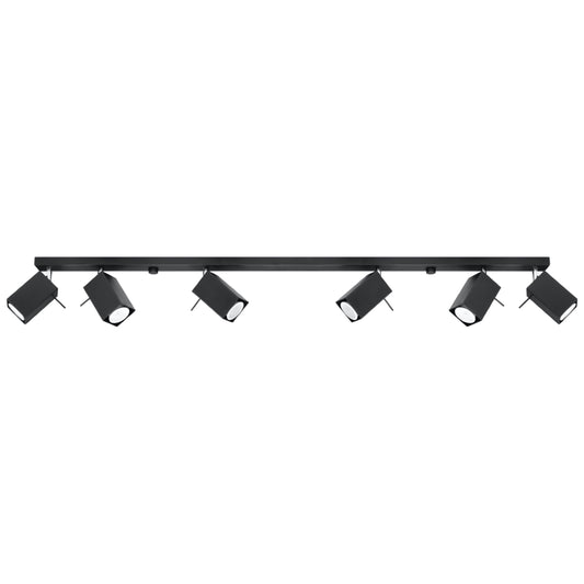 Luzara - Ceiling Light - 6-Light - Negro - Acero - GU10 LED - IP20 - Fuente de Luz No Incluida