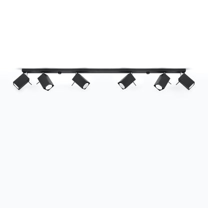 Luzara - Ceiling Light - 6-Light - Negro - Acero - GU10 LED - IP20 - Fuente de Luz No Incluida