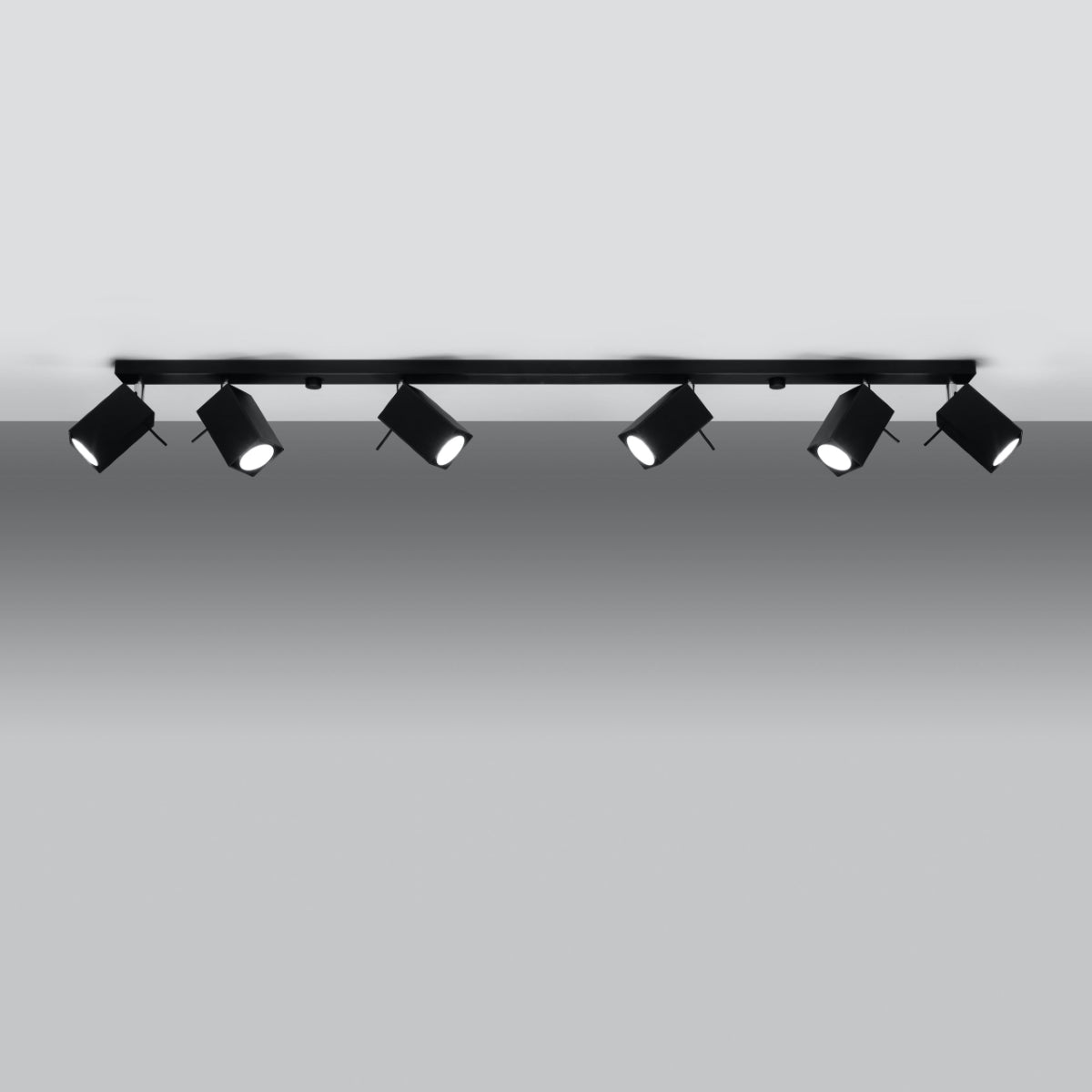 Luzara - Ceiling Light - 6-Light - Negro - Acero - GU10 LED - IP20 - Fuente de Luz No Incluida