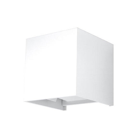 Aplique de Pared - LUCA LED Blanco - 1-Light - IP54 - Aluminio - 7W - 3000K - Dimmable - 10x10x10 cm