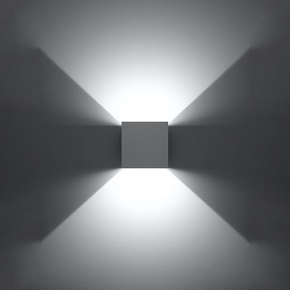 Aplique de Pared - LUCA LED Blanco - 1-Light - IP54 - Aluminio - 7W - 3000K - Dimmable - 10x10x10 cm