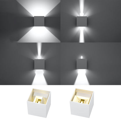 Aplique de Pared - LUCA LED Blanco - 1-Light - IP54 - Aluminio - 7W - 3000K - Dimmable - 10x10x10 cm