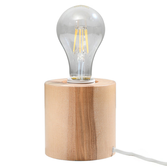Luzara - Lámpara de Escritorio - 1-Light - Madera Natural - Madera - E27 LED 15W - IP20 - 10 cm