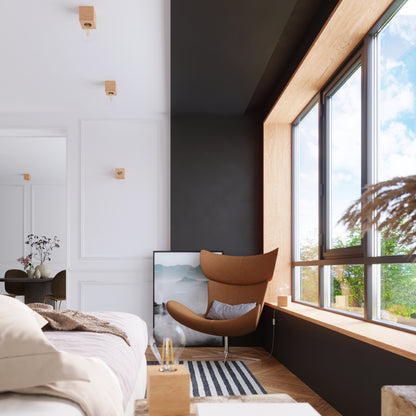 Ariz - Lámpara de Mesa - 1-Luz - Madera Natural - E27 - LED - IP20 - 15W Máx - 10 x 10 x 10 cm