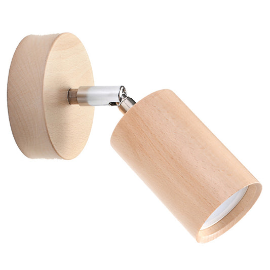 BERG - Aplique de Pared - 1-Luz - Madera Natural - GU10 IP20 - Bombilla No Incluida - Dimensiones 10 x 20 x 20 cm