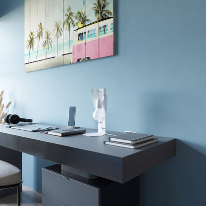 Arby - Lámpara de Mesa - 1-Light - Blanca - Acero - E27 LED - IP20 - 31 cm