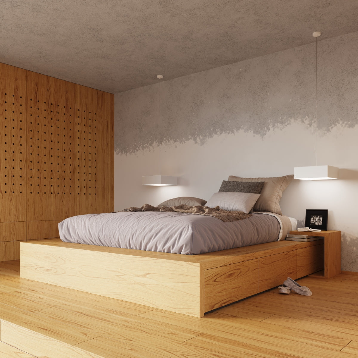 Luzara - Lámpara de Techo - 4-Light - Blanco - PVC - Bombilla LED No Incluida - IP20 - 55x55x11 cm - Horus 45