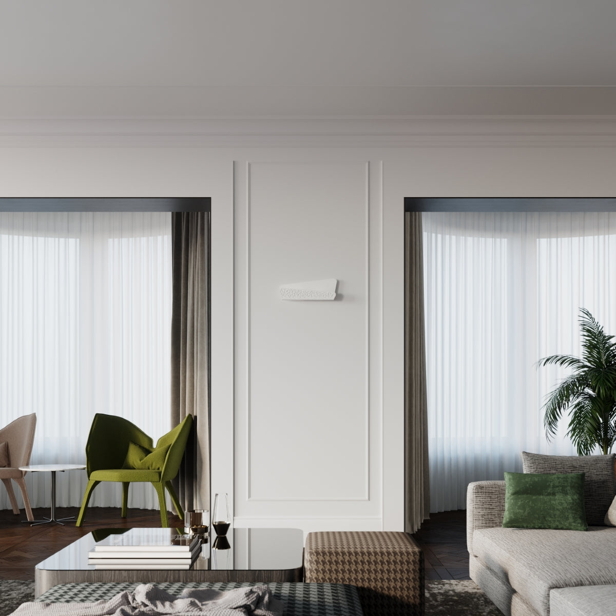 Aliza - Aplique de Pared - 2-Light - Blanco - Acero y PVC - G9 LED 2x8W - IP20 - Bombillas No Incluidas - 40 x 6 x 15 cm