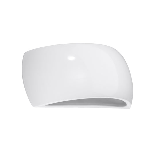 Candelaria - Aplique de Pared - 1-Light - Blanco Brillo - Cerámica - G9 LED 8W - IP20 - 32 x 9 x 13,5 cm