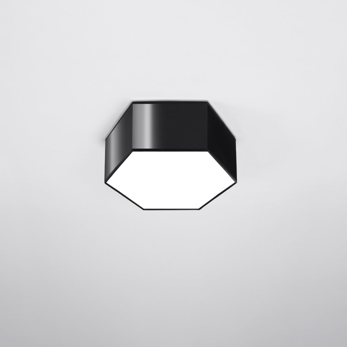 Sunde - Ceiling Light - 2-Light - Negra - PVC Modern Hexagonal - E27 - IP20 - 30,5 x 26,5 x 13,5 cm