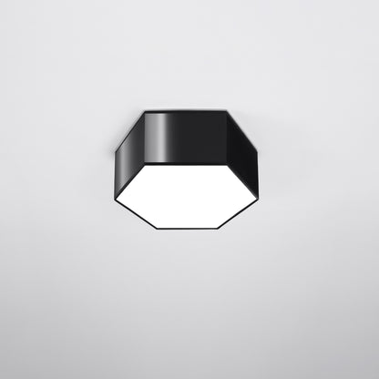 Sunde - Ceiling Light - 2-Light - Negra - PVC Modern Hexagonal - E27 - IP20 - 30,5 x 26,5 x 13,5 cm