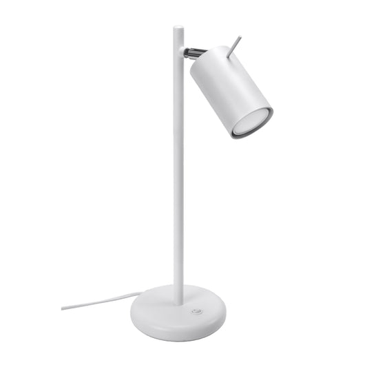 Luzara - Table Lamp - 1-Light White Steel - LED Bulb Not Included - 43 cm