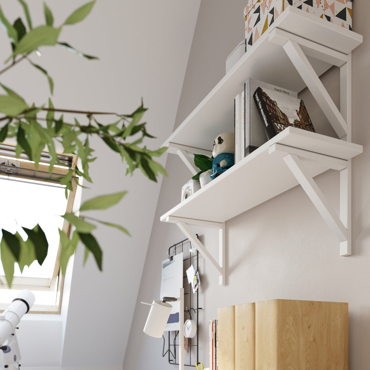 Luzara - Table Lamp - 1-Light White Steel - LED Bulb Not Included - 43 cm