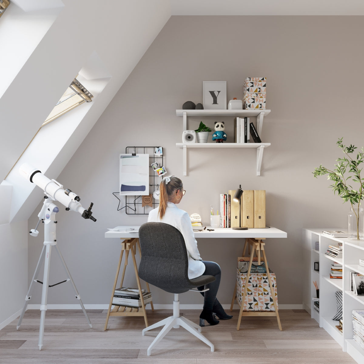 Luzara - Table Lamp - 1-Light Black Steel GU10 IP20 - RING Desk Lamp - Modern Minimalist