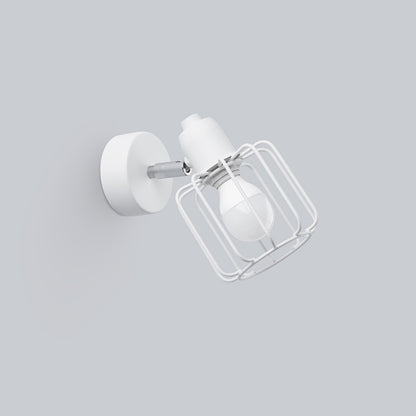 Beluci - Aplique de Pared - 1-Light - Blanco - Acero - E14 - IP20 - Bombilla No Incluida