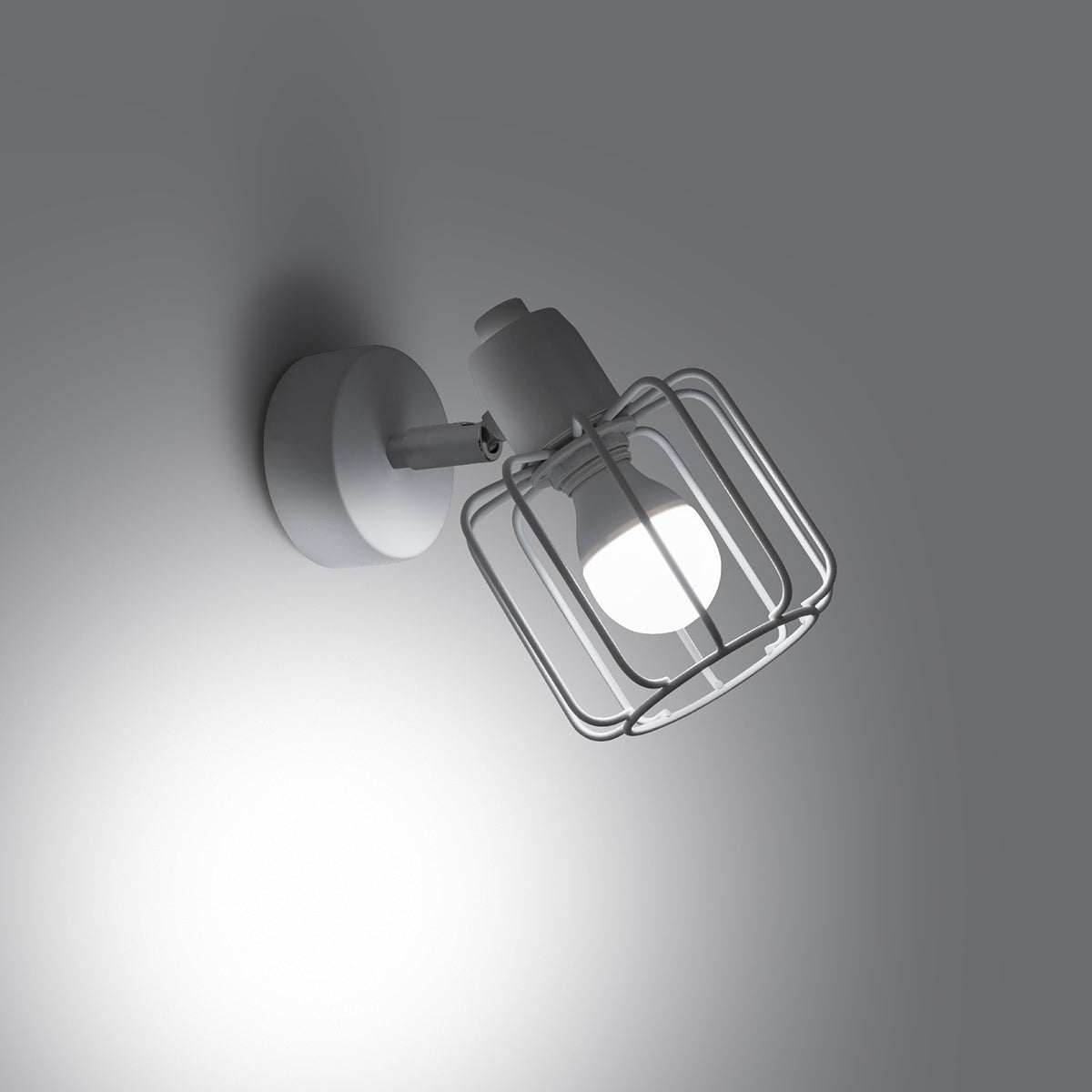 Beluci - Aplique de Pared - 1-Light - Blanco - Acero - E14 - IP20 - Bombilla No Incluida