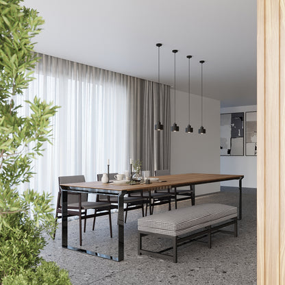 Savar - Lámpara de Techo - 3-Luces - Negro Mate - Acero Industrial - IP20 - Bombilla No Incluida - 32x32x29 cm