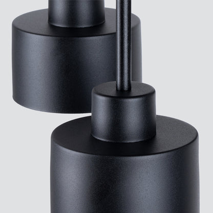 Savar - Lámpara de Techo - 3-Luces - Negro Mate - Acero Industrial - IP20 - Bombilla No Incluida - 32x32x29 cm