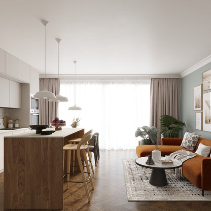 Luzara - Lámpara Colgante - 1-Light White Steel - E27 Socket - IP20 - 38x38x74 cm - Gina