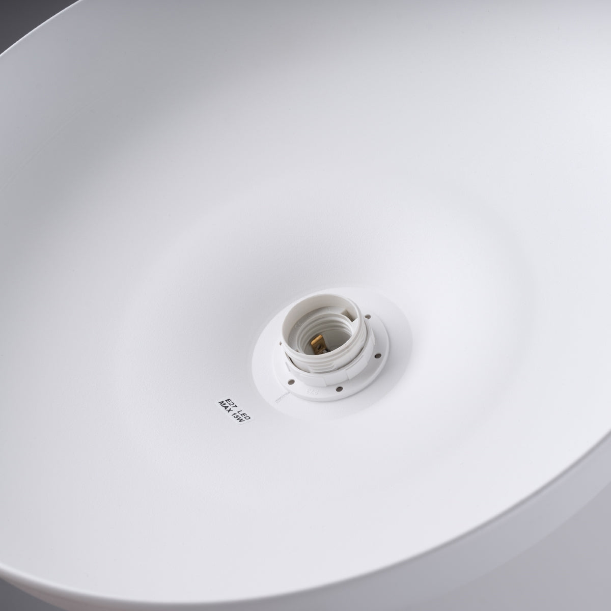 Luzara - Lámpara Colgante - 1-Light White Steel - E27 Socket - IP20 - 38x38x74 cm - Gina